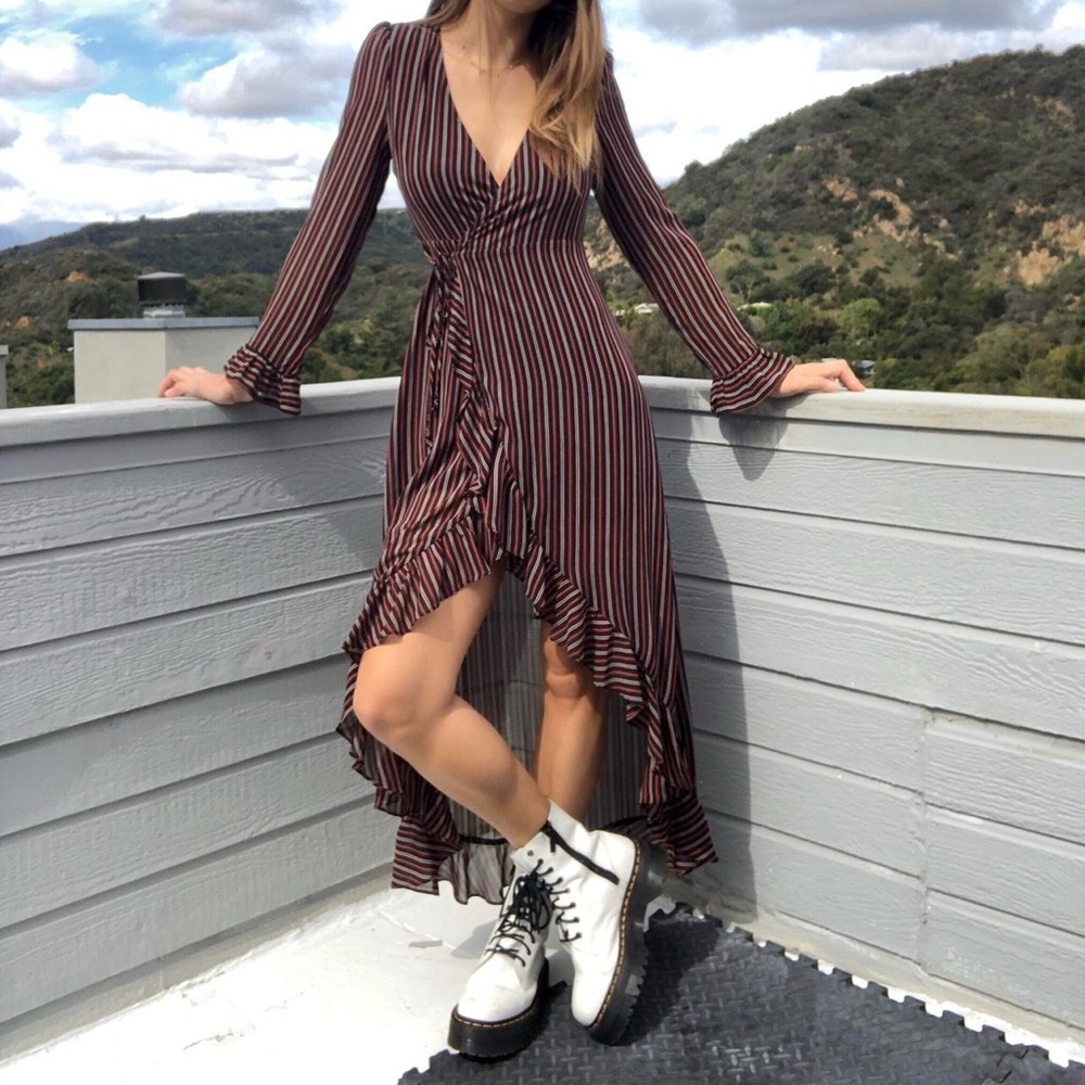 Cotton Candy LA High-Low striped Dress